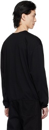 LEMAIRE Black Relaxed Long Sleeve T-Shirt