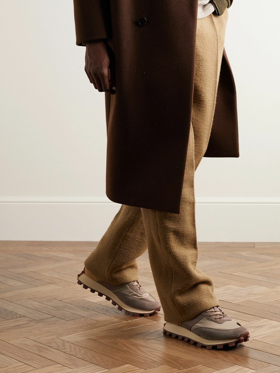 Tod's - 1T Suede and Leather-Trimmed Shell Sneakers