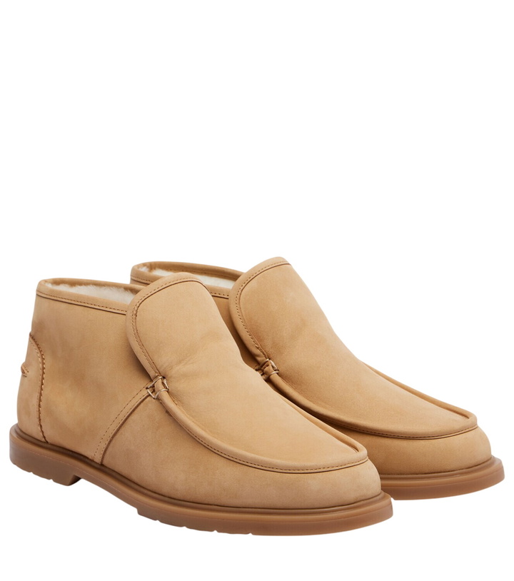 Photo: Yves Salomon Shearling-lined suede ankle boots
