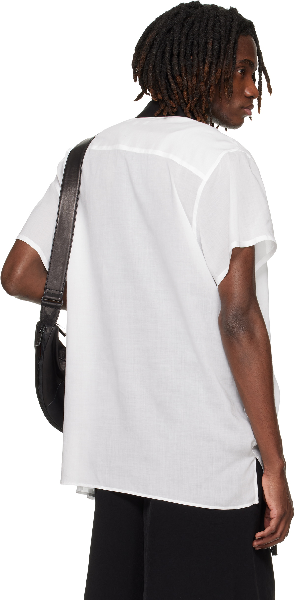 YOHJI YAMAMOTO White Double Collar B Shirt