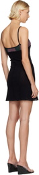 Fruity Booty Black Double Layer Minidress