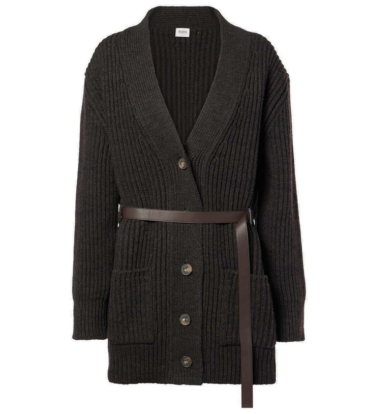 Photo: Tod's Belted wool and cashmere cardigan