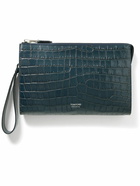 TOM FORD - Croc-Effect Leather Pouch