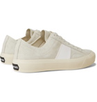 TOM FORD - Cambridge Leather-Trimmed Suede Sneakers - Gray