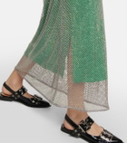 Ganni - Embellished mesh maxi dress
