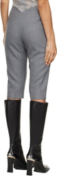 McQueen Gray Wool Capri Trousers