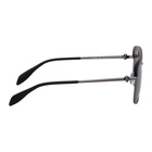 Alexander McQueen Gunmetal Skull Square Sunglasses