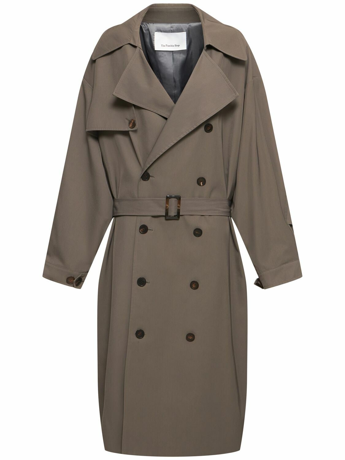 トレンチコート The Frankie Shop Zurich Trench Coat Zurich Oversized Short Trench - Cement – The Frankie Shop