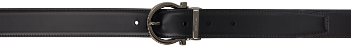 Photo: Ferragamo Black Pin-Buckle Reversible Belt
