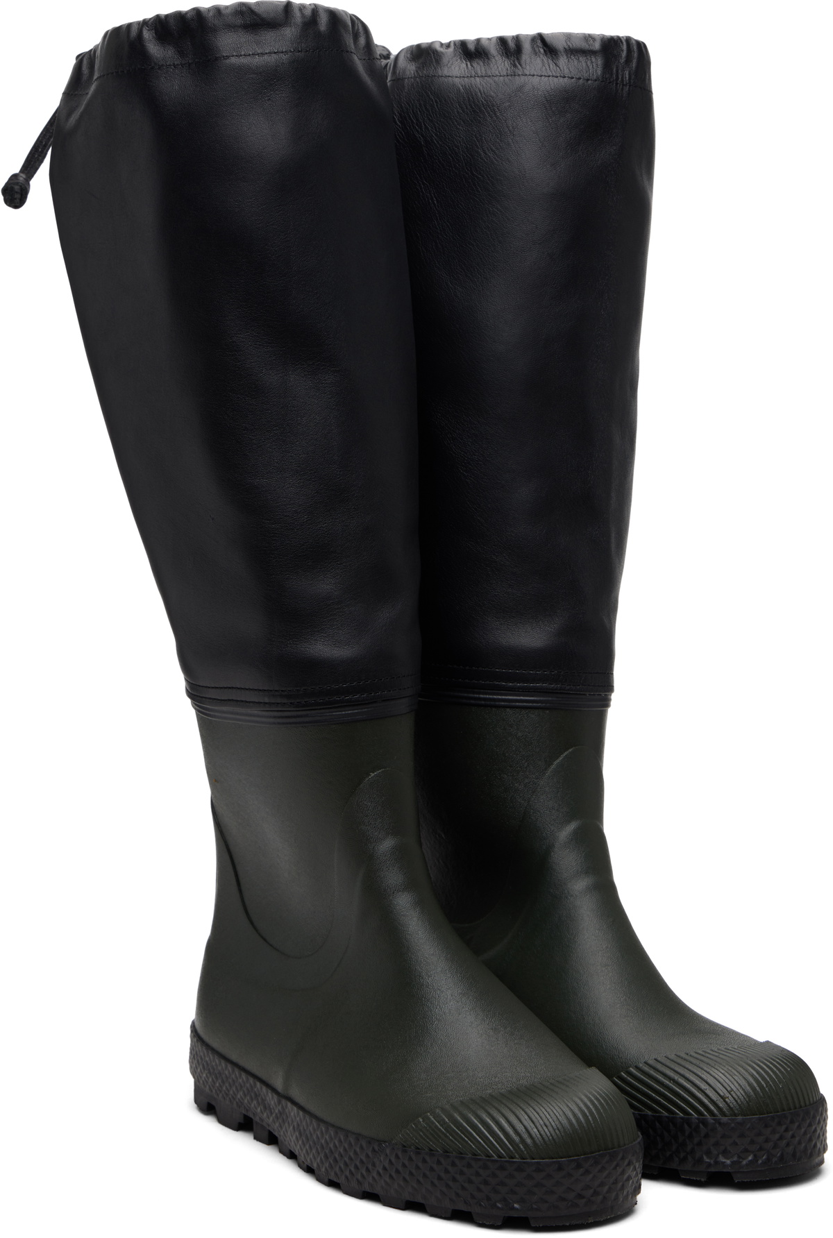 Rier Green & Black Farmer Rain Boots