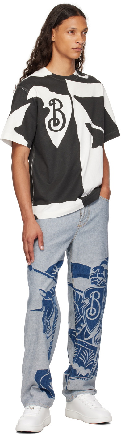 Burberry Blue EKD Oversized Fit Jeans Burberry