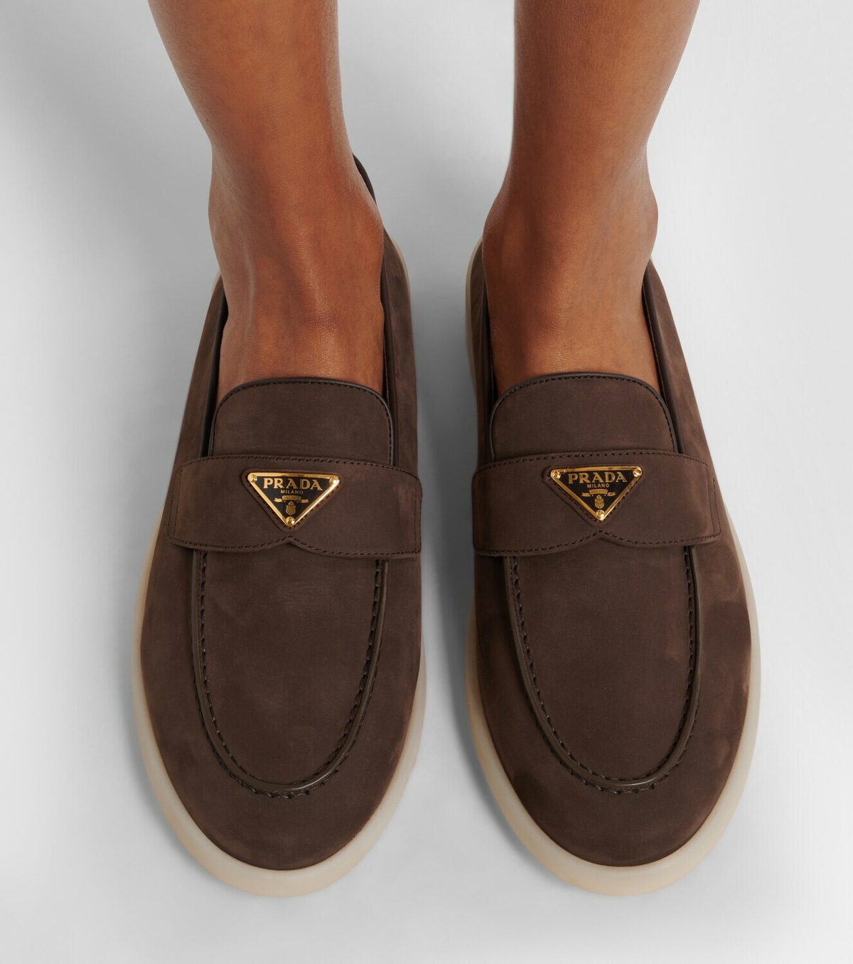 Prada Suede penny loafers