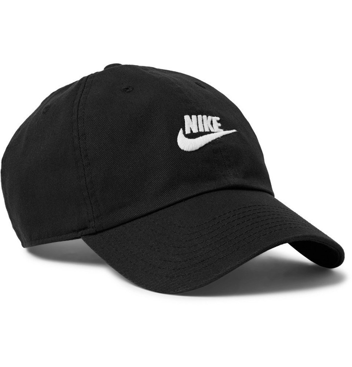 Photo: Nike - Sportswear Aerobill Logo-Embroidered Cotton-Twill Baseball Cap - Black