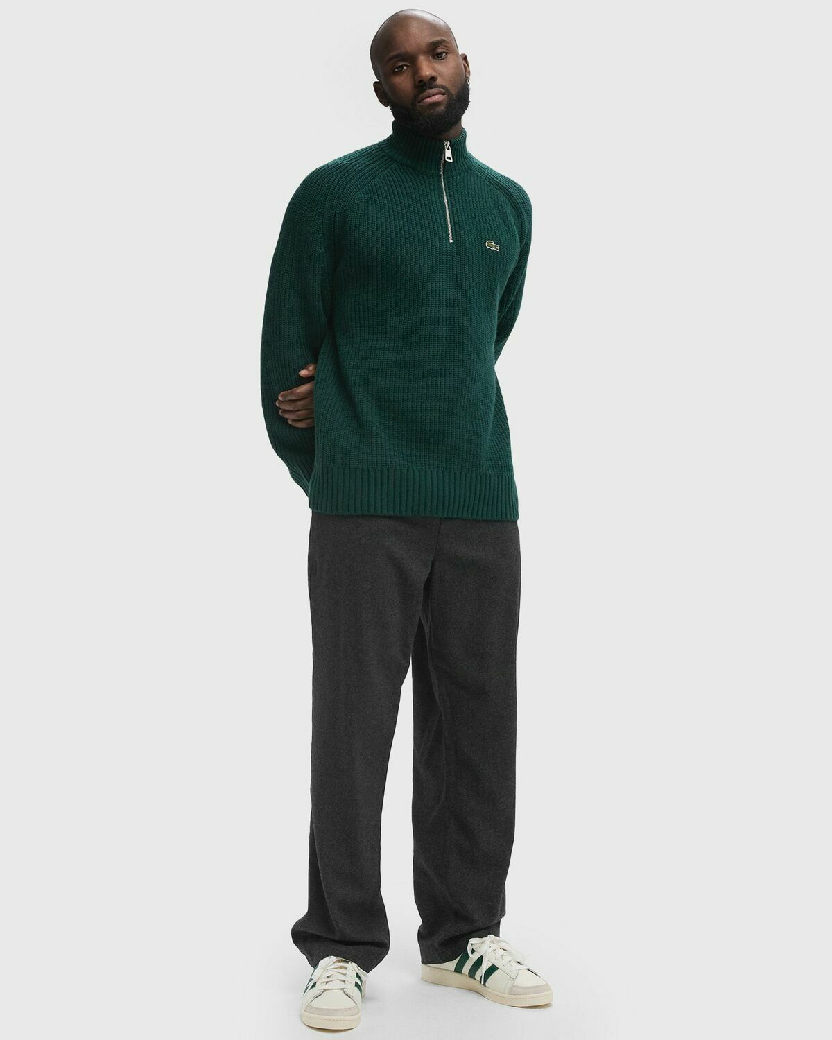 Lacoste TRICOT Green Mens Zippers & Cardigan Lacoste