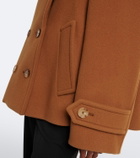 Chloé Double-breasted oversized wool-blend peacoat
