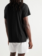 Lululemon - Mesh-Trimmed Stretch-Jersey Half-Zip Tennis T-Shirt - Black