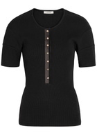 Lemaire Ribbed Cotton-blend top Black