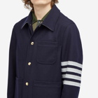 Thom Browne Men's Melton Wool Utility Patch Jacket in Navy