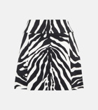 Dolce&Gabbana - Zebra-print cady miniskirt