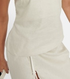 SIR D'Orsay halterneck linen top