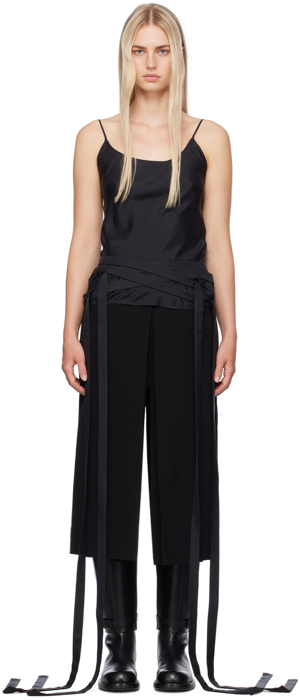 Ann Demeulemeester Black Skya Fluid Tank Top