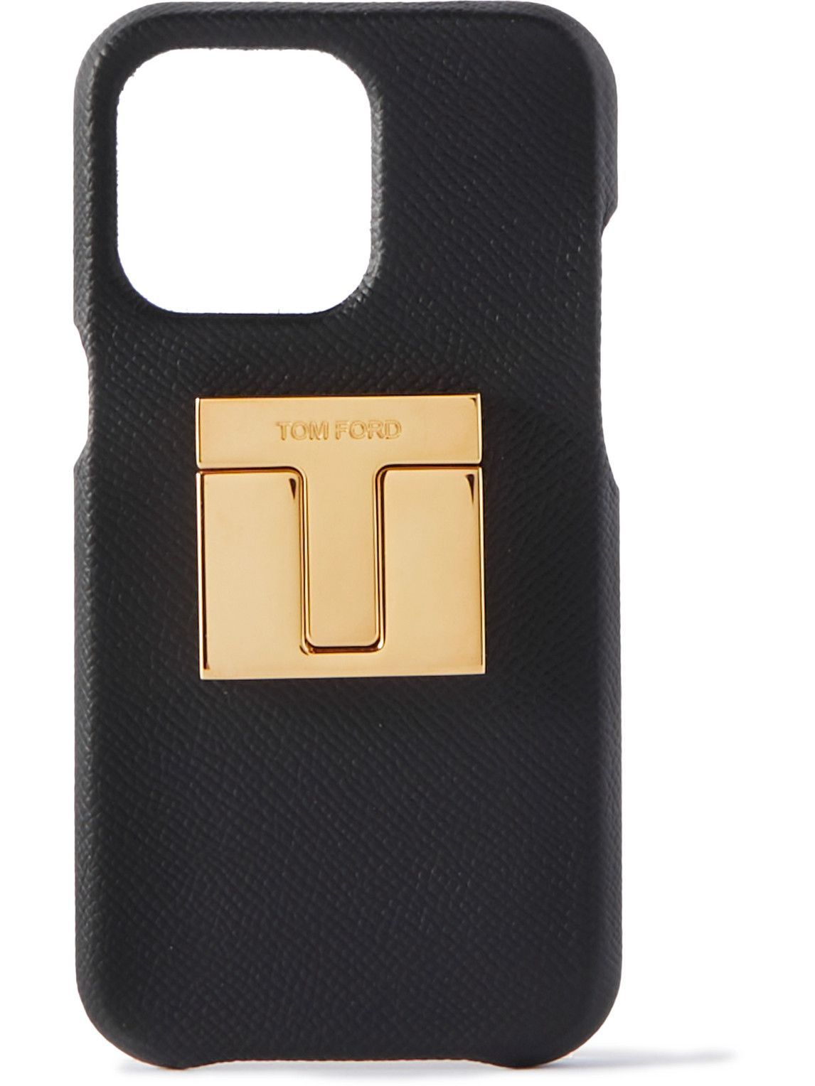 TOM FORD - Logo-Embellished Full-Grain Leather iPhone 11