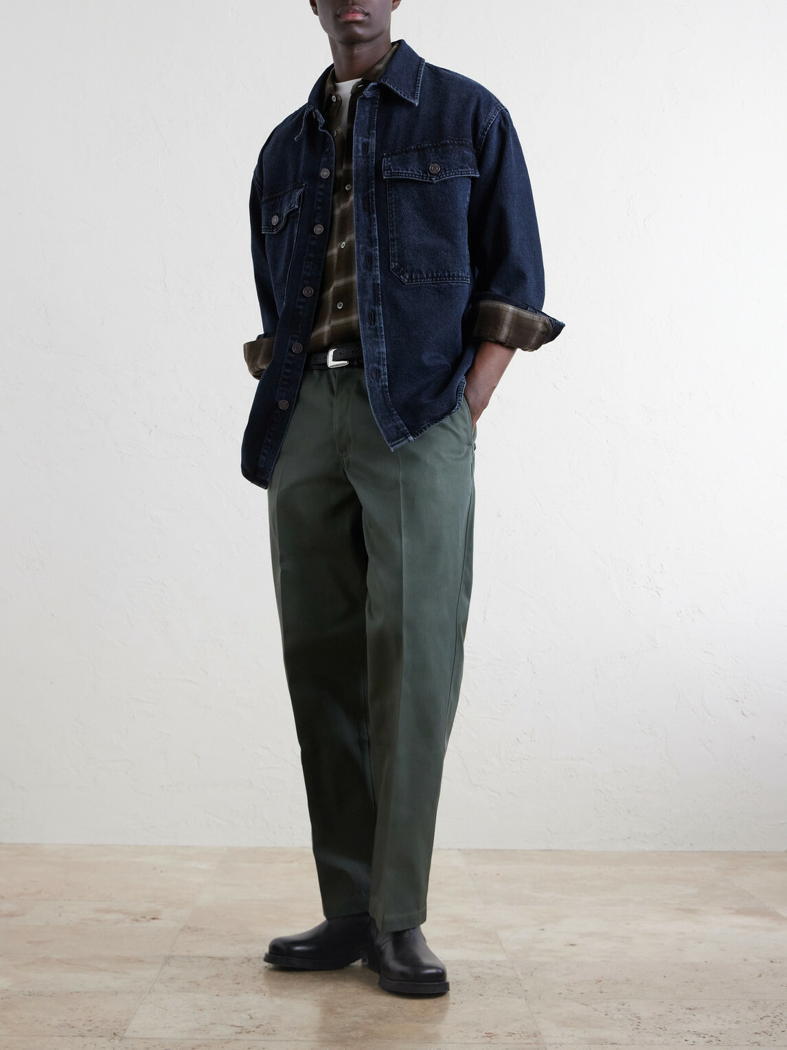 Neighborhood - Straight-Leg Twill Trousers - Green