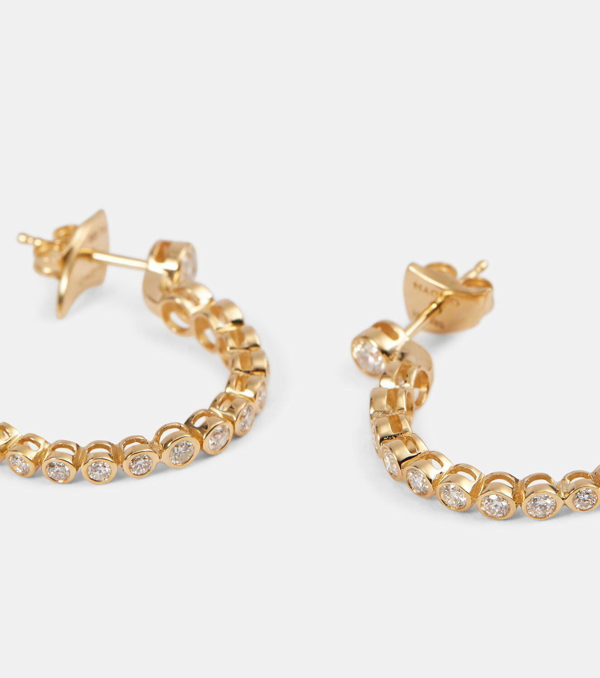 Ondyn Continuum 14kt yellow gold earrings with diamonds