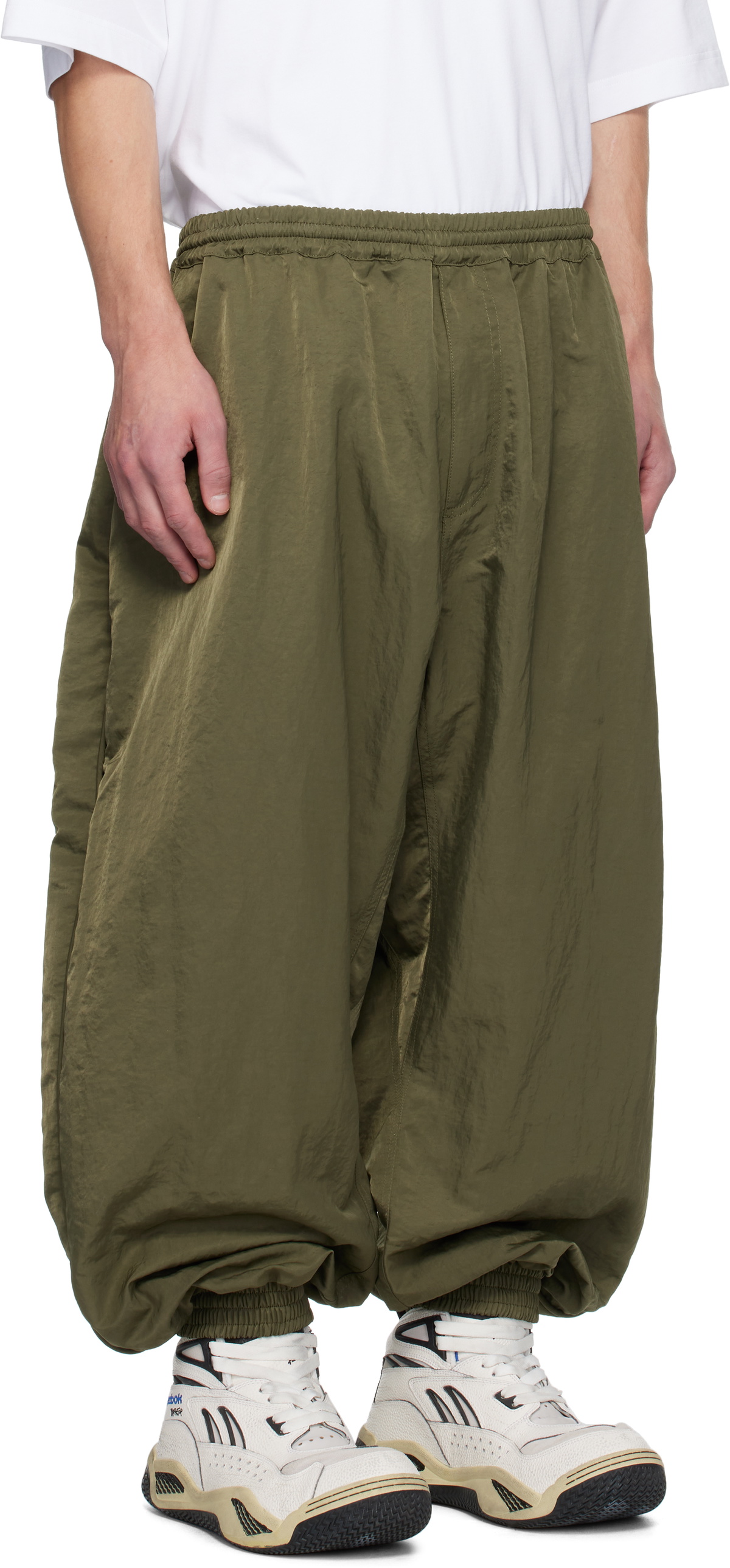 Hed Mayner Green Reebok Edition Taffeta Track Pants Hed Mayner