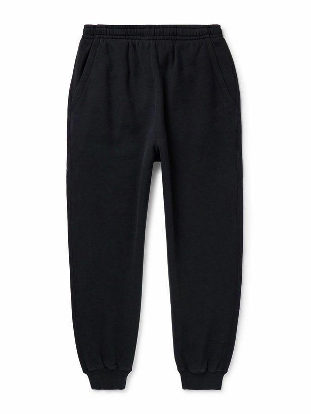 Photo: BODE - Tapered Logo-Appliquéd Cotton-Jersey Sweatpants - Black