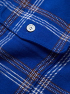 Rag & Bone - Dalton Checked Brushed Cotton-Blend Overshirt - Blue