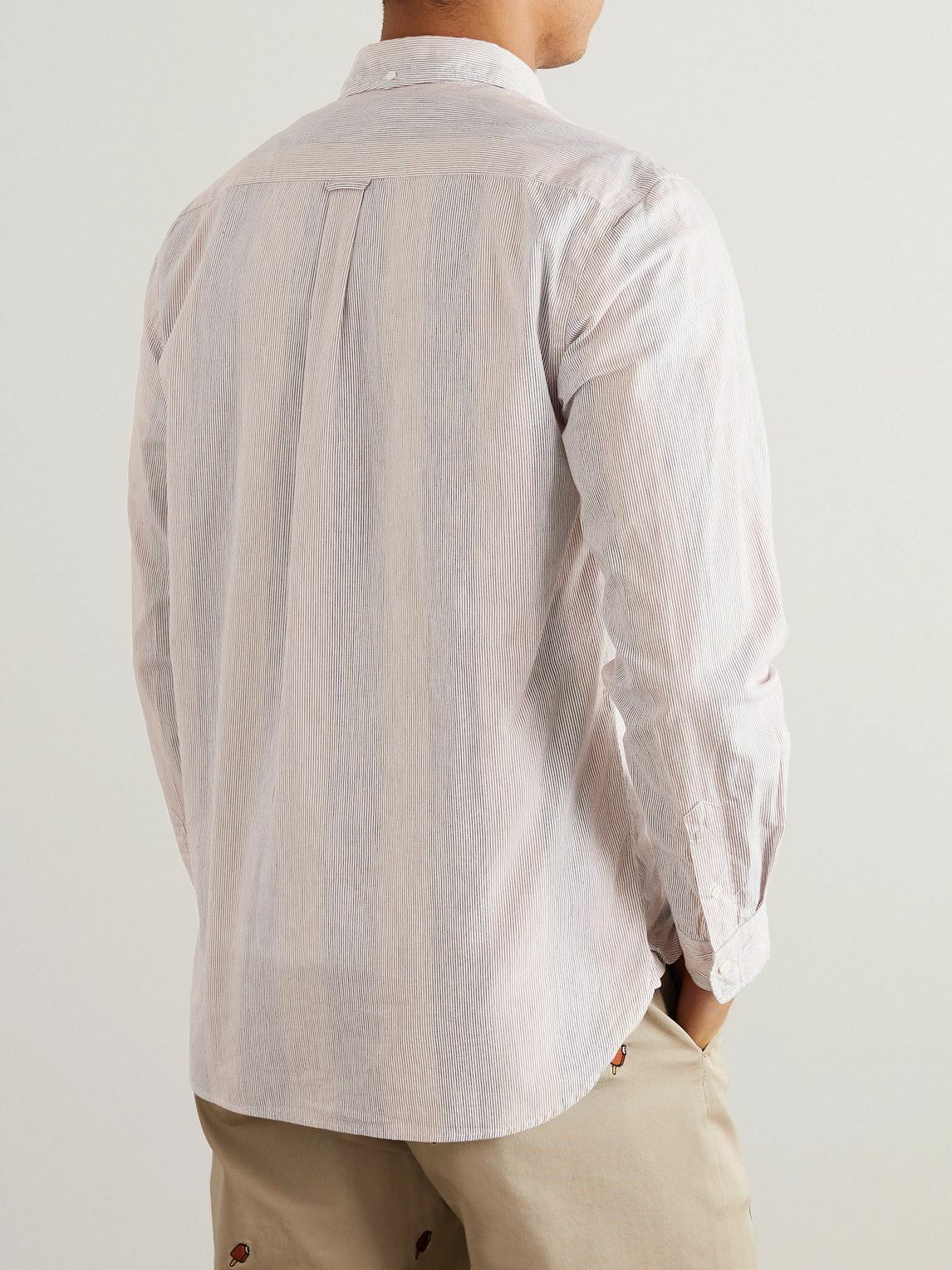 Beams Plus - Striped Cotton-Twill Shirt - White Beams Plus