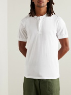 Save Khaki United - Garment-Dyed Supima Cotton-Jersey Henley T-Shirt - White