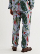 ENGINEERED GARMENTS - Floral-Jacquard Twill Trousers - Blue