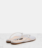 Gianvito Rossi India metallic leather thong sandals