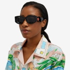 Casablanca Women's Oval Wave Sunglasses in Black 