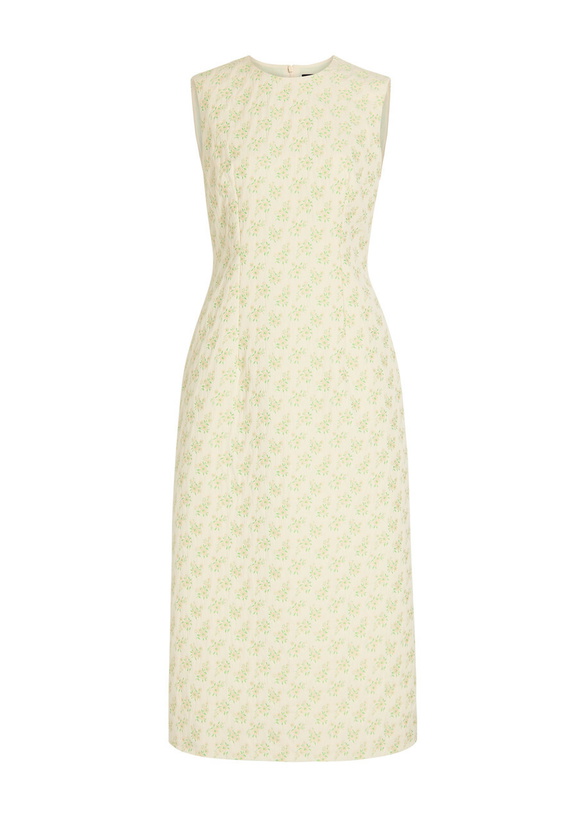 Photo: Simone Rocha Bustle Contour Floral Cotton-blend Midi Dress Green