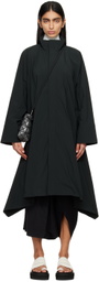 132 5. ISSEY MIYAKE Black Trapezoid Coat