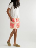 BODE - Straight-Leg Quilted Patchwork Cotton Shorts - Pink