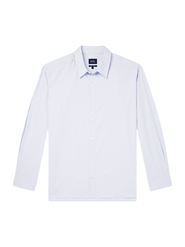 Photo: A.P.C. - Malo Striped Organic Cotton Shirt - Blue