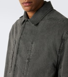 Rick Owens Collared Mac coated cotton canvas jacket