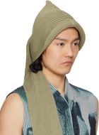 HOMME PLISSÉ ISSEY MIYAKE Khaki Beanie Scarf