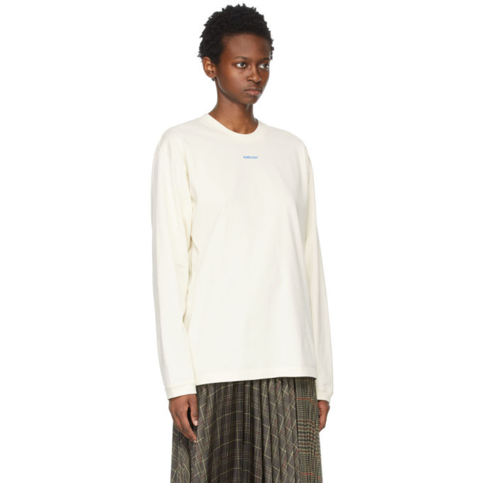 Ambush SSENSE Exclusive Off-White XL Logo Long Sleeve T-Shirt Ambush