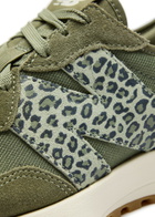New Balance 327 Leopard-print Mesh Sneakers Green