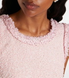 Self-Portrait Sequined bouclé tweed minidress