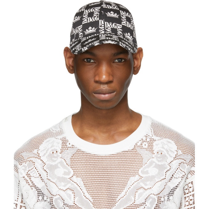 Photo: Dolce and Gabbana Black and White DG Crown Cap