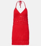 Anna Kosturova Filigree crochet cotton minidress