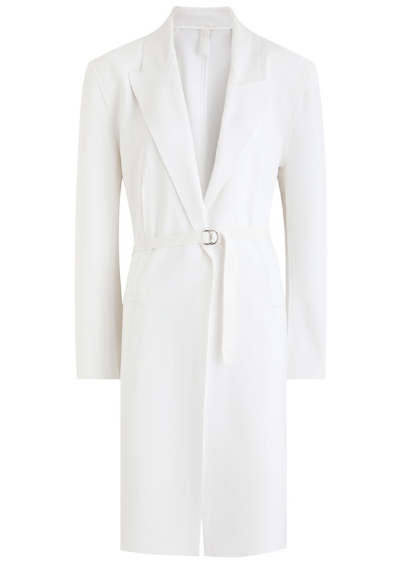Photo: Norma Kamali Belted Stretch-jersey Jacket White