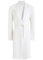 Norma Kamali Belted Stretch-jersey Jacket White
