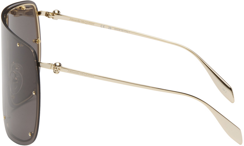 Alexander McQueen Gold Skull Sunglasses